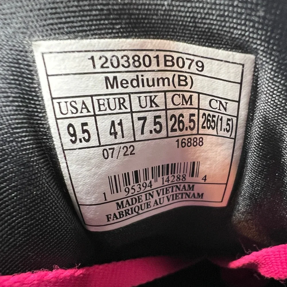 Brooks Ghost 15 Running Shoes Women 9.5 Black Blue Pink Athletic Sneakers Gym